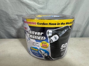New 50 ft Pocket Hose Silver Bullet Expandable Hose