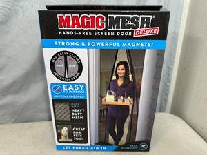 New Magic Mesh Hands-Free Magnetic Screen Door - Deluxe