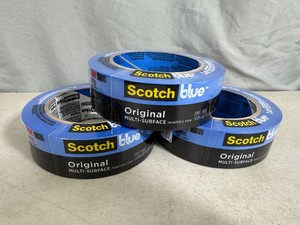 3 New Rolls of Scotch Blue Painters Tape - 1.41 inch x 60 yards