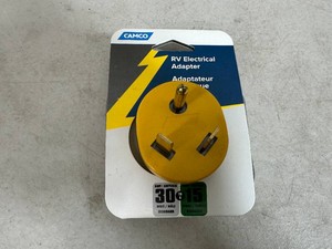 New Camco Generator RV Electrical Adapter - 30 to 15 Amp