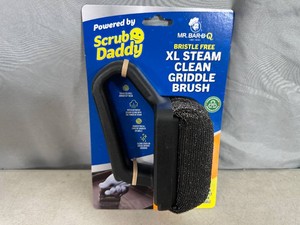 New Mr Bar-B-Q Scrub Daddy Bristle Free Steam Clean Grill  Griddle Brush