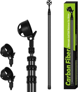 Carbon Fiber Golf Ball Water Retriever 18FT, Anti-Rust Durable Golf Ball Grabber for Pond, Bushes, Shallow River, Professional Lightweight Golfball Pickup Tool Accessories Gifts for Men Women