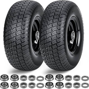 11x4.00-5 Lawn Mower Tires,Flat Free Lawn Mower Tire,11x4.00-5 Lawn Mower Tires Flat Free,34 or 58 & 12 Precision Bearings, 3.4-5.6 Centered Hub,11x4.00-5 Tire for Residential & Commercial