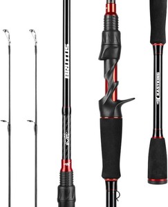 KastKing Brutus Spinning Rods & Casting Fishing Rods, IM6 Graphite Blanks, 2-Piece Rods with Extra Tip Section, PTS Power Transition System, No-Slip Grip, Hook Keeper