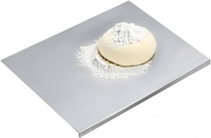 304 Stainless Steel Cutting Board   Stainless Steel Kitchen Chopping Boards Non-Slip, Dishwasher Safe   Ideal for Meat, Vegetables, Fruits, Bread & Baking   Commercial & Home Use (19.6  15.7in)