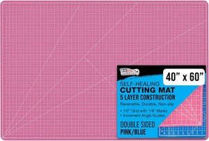 $200 U.S. Art Supply 40 x 60 Self-Healing Cutting Mat 5-Ply - Double-Sided PinkBlue Craft Mat, Non-Slip Cutting Mats for Crafts, Sewing, Quilting, Scrapbooking