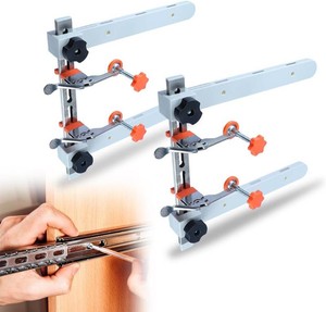 RUITOOL Drawer Slide Jig with Toggle Clamp & Magnetic Arm - Precision Cabinet Drawer Jig Tool with Laser-Engraved Dual-Scale Mark for Mounting Drawer Slide, Fast & Accurate Installation for DIY & Pro
