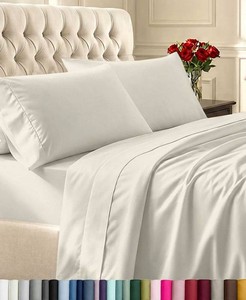 California Design Den Soft Full Size Sheet Set - 400 Thread Count 100% Cotton Sateen - Full - IvoryCream - Full