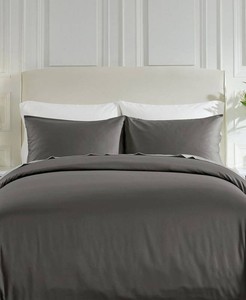 $165 California Design Den Luxury 400-Thread Count Cotton Sateen Duvet Cover, King - Gray - King