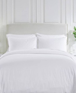 $165 California Design Den Luxury 400-Thread Count Cotton Sateen Duvet Cover, King - White - King