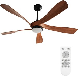 $140 52 Inch Ceiling Fans with Lights, 6 Speeds Noiseless, DC Reversible, Remote, 124H Timer, 3CCT Dimmable Modern Stylish Wave Fan Blades for Living Room, Bedroom