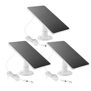 3-Pack Solar Panel Camera Charger Fit for Eufycam 33C s3002,2 Pro, 2C, 2C Pro,c210,s330,s340,e340, E, Eufy E20, E40L20L40S404G Security Camera Micro USB Type-C 10FT Charging Cable