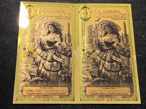 2 ARIZONA GOLDBACKS 11000TH TROY OZ 24K GOLD EACH