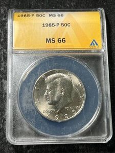 1985 US KENNEDY HALF DOLLAR ANACS MS66