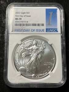 2022 AMERICAN SILVER EAGLE NGC MS70