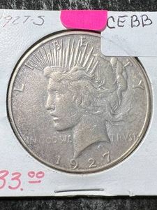 1927-S US PEACE SILVER DOLLAR