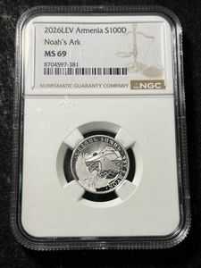 2026 14TH TROY OZ .999 FINE SILVER NOAH�S ARK ROUND NGC MS69