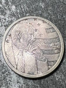 1 TROY OZ .999 FINE SILVER RON PAUL ROUND