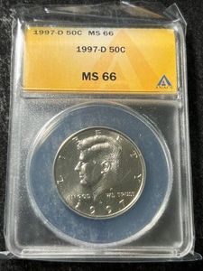 1997-D US KENNEDY HALF DOLLAR ANACS MS66