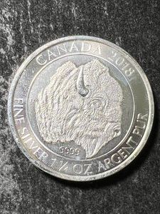 2018 CANADIAN BUFFALO 1.25 TROY OZ .9999 FINE SILVER