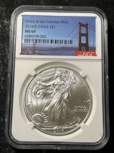 2014-S AMERICAN SILVER EAGLE NGC MS69