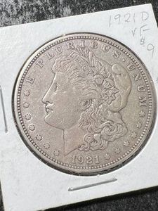 1921-D US MORGAN SILVER DOLLAR