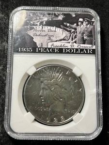 1935-S US PEACE SILVER DOLLAR SLABBED