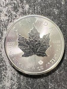2021 CANADIAN MAPLE LEAF ONE TROY OZ .9999 FINE SILVER