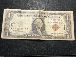 1935-A ONE DOLLAR SILVER CERTIFICATE HAWAII NOTE