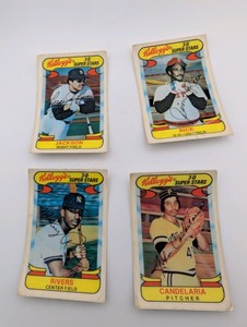 1981 Kelloggs 3-D Super Stars baseball cards, various conditions
