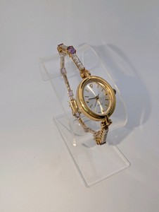 Beautiful Womens Watch CZ Amethyst, needs battery