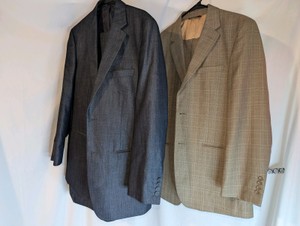 (2) Italian Suits, Jacket and Pants Sets