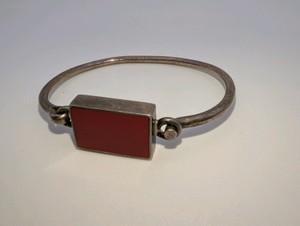 925 Sterling Silver vintage Taxco Bangle Bracelet, Size 7.5, 22.2 grams