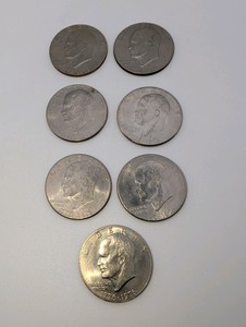 1976 United States Bicentennial Eisenhower dollar coins (7)