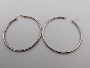 Large 7 Sterling Silver 925 Hoop Earrings, 6.7grams