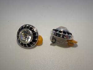 Givenchy Black and Clear Crystal Clip On Earrings