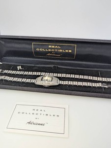Real Collectibles by Adrienne faux diamond watch and tennis bracelet set, NIB