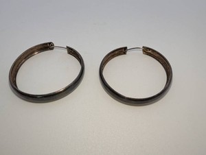 Statement Thick 925 Sterling Silver Hoop Earrings, 7.2grams