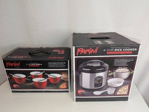 Parini Rice Cooker and Rice Bowl Set, NIB