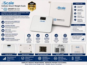 MSRP $150 New iScale Cellular Smart Weight Scale by SmartMeter  Automatic Remote Patient Monitoring (RPM)  Built-In Cellular Connectivity  Digital Body Weight Scale With Batteries for Home Health, Telehealth, and Clinical Use