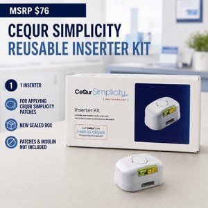 MSRP $76 New Sealed CeQur Simplicity Reusable Inserter Kit  Applies CeQur Simplicity Wearable Insulin Patches  Patches and Insulin Not Included