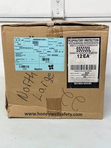 MSRP $400+ NEW CASE 12 HONEYWELL NORTH 550030L LARGE HALF-MASK RESPIRATORS, NIOSH-APPROVED REUSABLE RESPIRATORY PROTECTION, FITS P100 &amp; GAS/VAPOR CARTRIDGES, FOR PAINTING, WELDING, INDUSTRIAL &amp; CONSTRUCTION USE&nbsp;*NEW Filters sold in lot #78