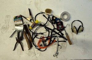 Bungees, Staplers, Brushes, Clamps etc..