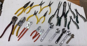 Variety of Pliers, Wrenches etc..