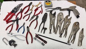 Variety of Pliers, Rivet Gun & Aviation Snips