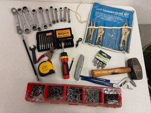 Locking Pliers, Drill Bits, Socket Adapters etc.. See Photos