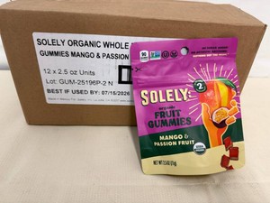12x Soley Organic Fruit Gummies-Mango Gummies