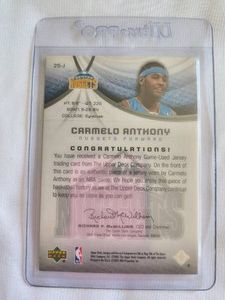 Carmelo Anthony Game Used Jersey Patch Card