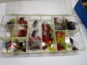 Tackle Box with Fly Fishing Lures