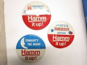 Vintage Hamms 4 Pinback Buttons
